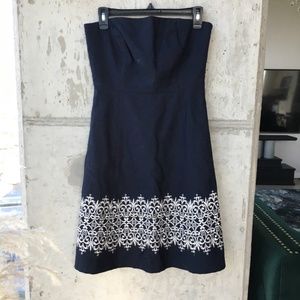 Ann Taylor Loft Strapless Cotton Dress 4P